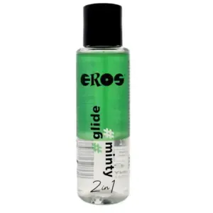EROS - Lubricante 2 en 1 Glide Minty Base de Silicona 100 ML