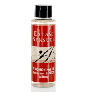 Extase Sensual - Aceite de Masaje Efecto Calor con Feromonas Piruleta 100 ml