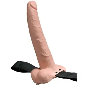 Fetish Fantasy Series - Arnés Ajustable Pene Realístico con Testículos Recargable y Vibrador 23 cm