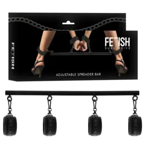 FETISH SUBMISSIVE - Barra separadora ajustable 4 piezas para bondage