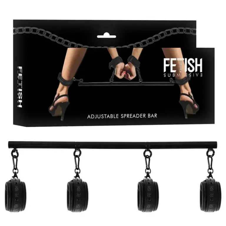 FETISH SUBMISSIVE - Barra separadora ajustable 4 piezas para bondage