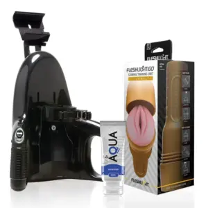 FLESHLIGHT - Stamina Go Training Unit Lady + Universal Launch + Lubricante Aqua Quality 50 ml
