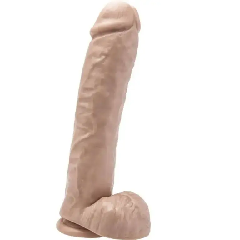 GET REAL - DILDO 28 CM CON TESTÍCULOS NATURAL Premium para Placer