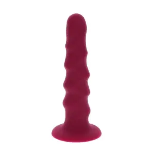 GET REAL - Dong Rizado de 12 cm Rojo para Placer Intenso