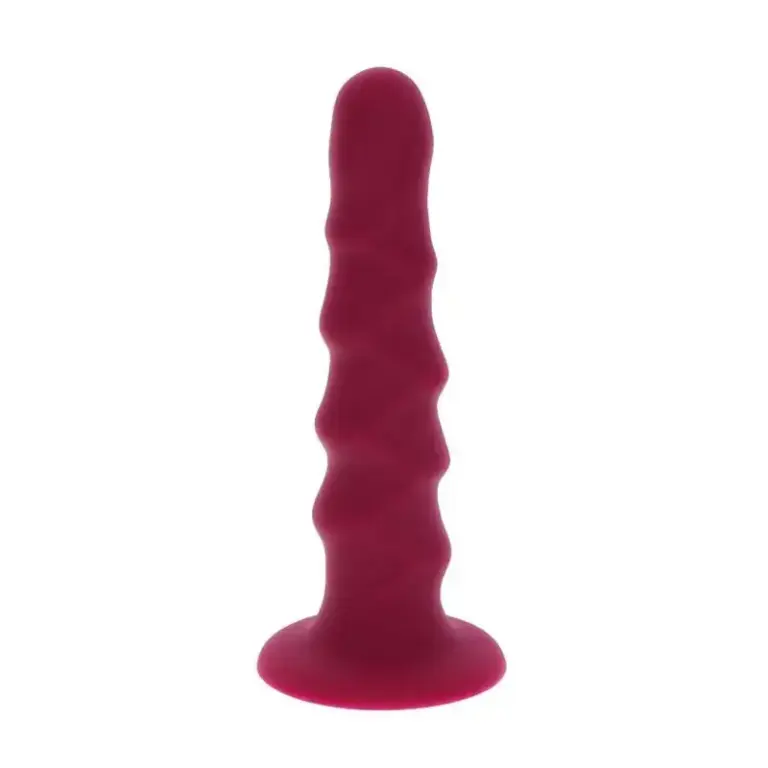 GET REAL - Dong Rizado de 12 cm Rojo para Placer Intenso