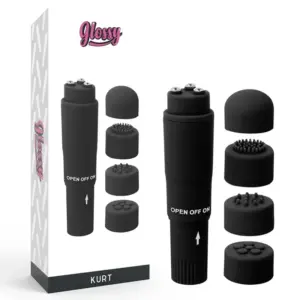 GLOSSY - Pocket Kurt Masajeador Negro de Placer Portátil