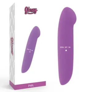 GLOSSY - Vibrador Phil Lila de Viaje para Estimulación del Punto G