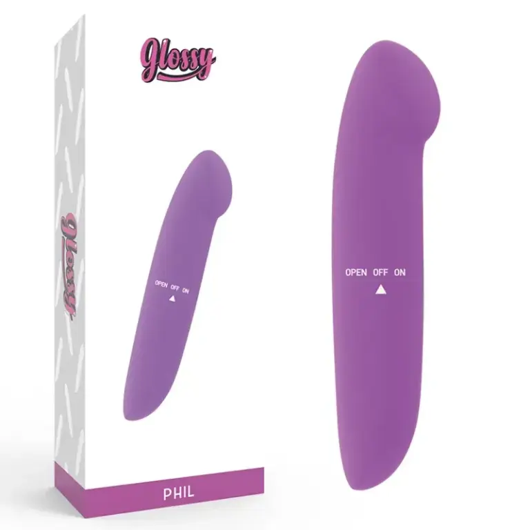 GLOSSY - Vibrador Phil Lila de Viaje para Estimulación del Punto G