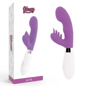 GLOSSY - Vibrador rabbit Elvis lila con 10 funciones