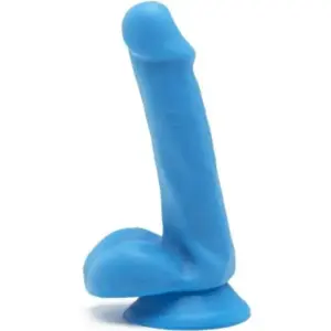 Happy Dicks - Dildo con Testículos Azul de 12 cm