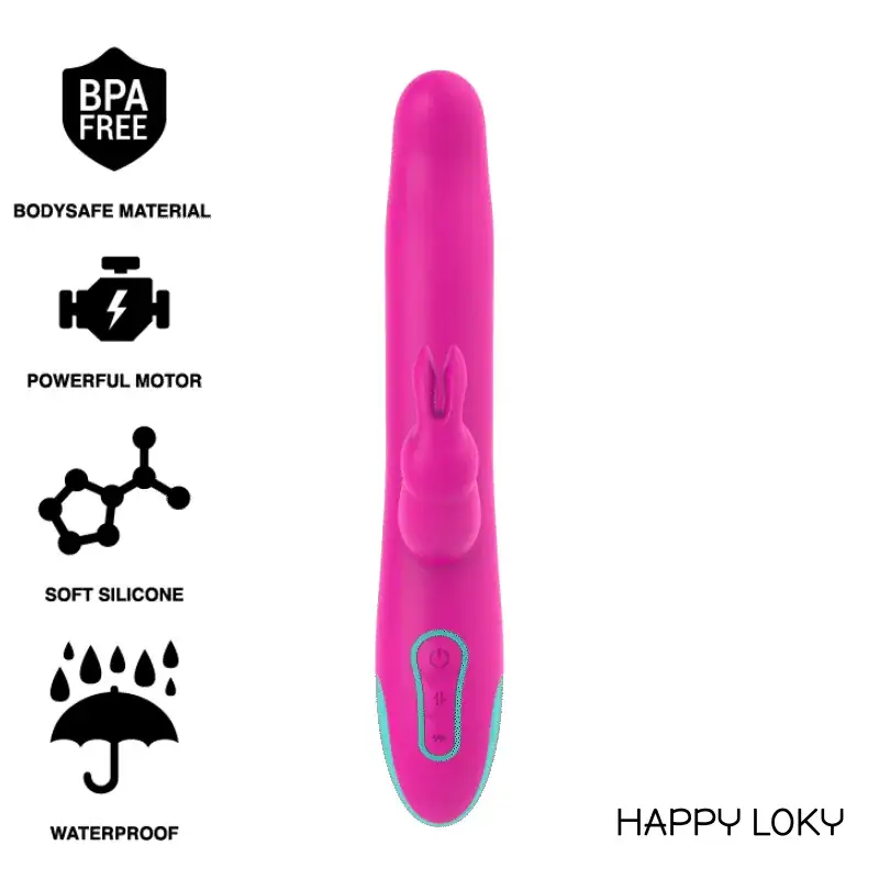HAPPY LOKY - Vibrador Rabbit Pluto con Rotación y Tecnología Wireless