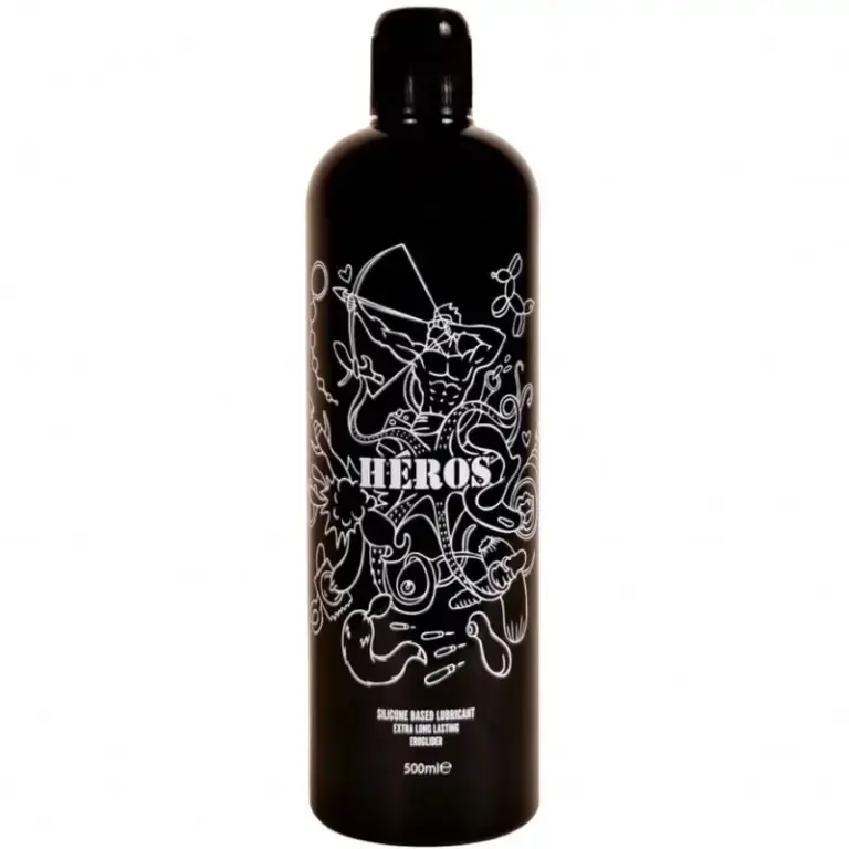 HEROS - Lubricante Silicona Premium 500 ML para Placer