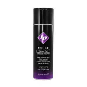 ID SILK - Lubricante Natural Feel Water/Silicone 65 ml para Placer Sin Límites