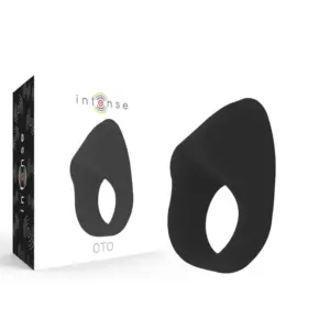 INTENSE - Anillo Vibrador Recargable Negro para Parejas