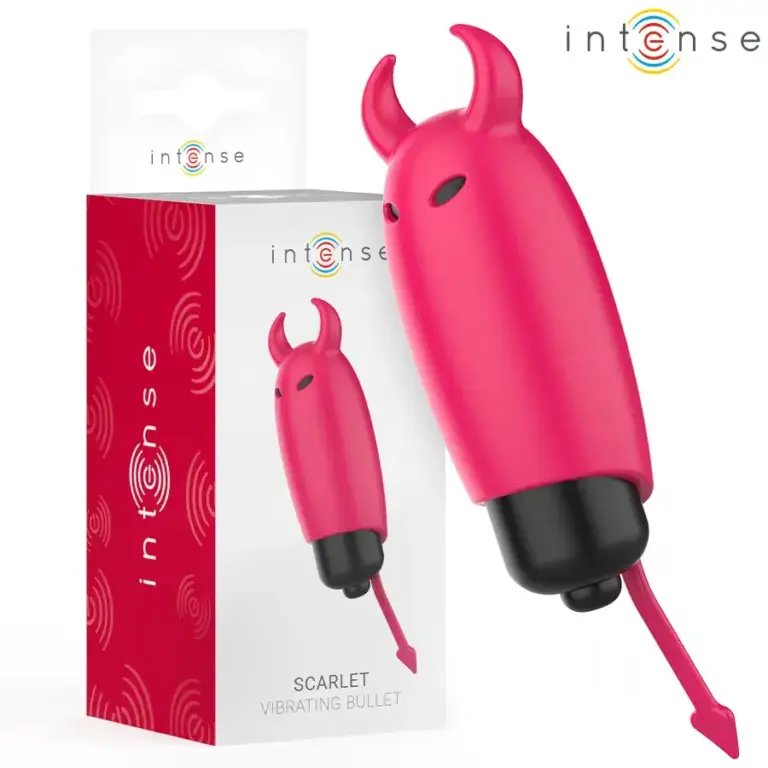 INTENSE - Bala Vibradora Demonio Rojo 9.3 x 2.4 cm para Placer Infinito