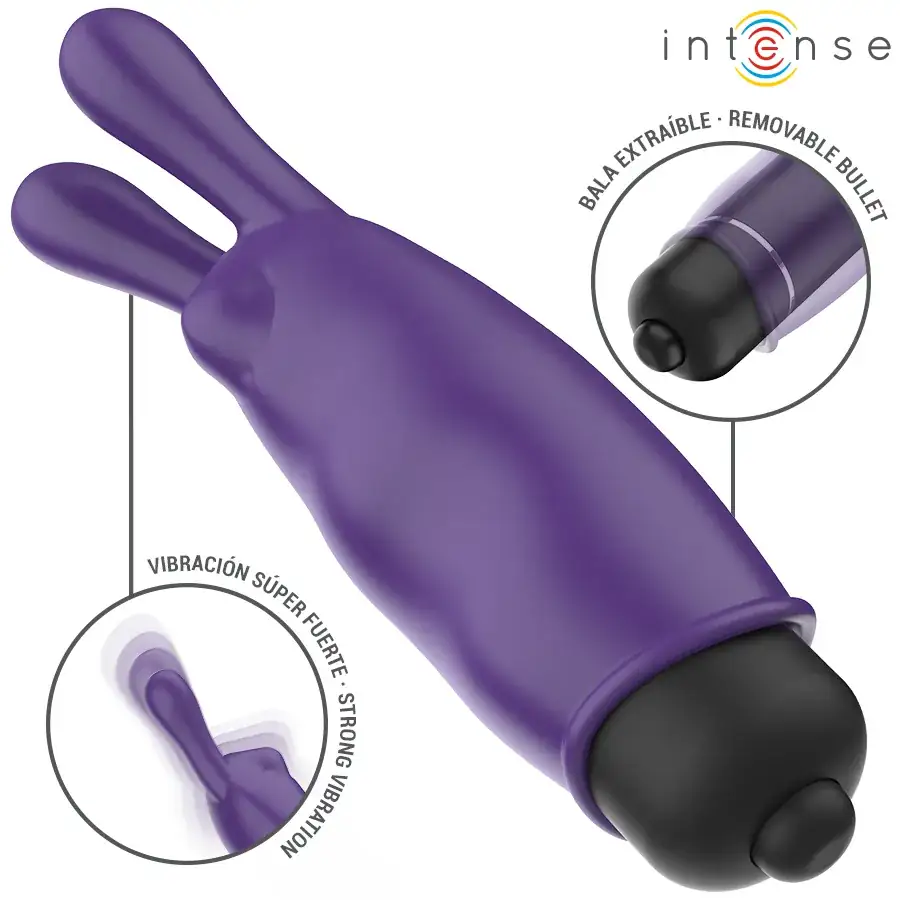 INTENSE - Bala Vibradora Morado 8.7 x 2.4 cm para Placer Portátil - Imagen 4