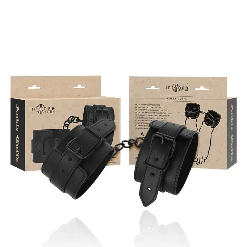 INTENSE FETISH - Tobilleras de Cuero Vegano para Fetichistas