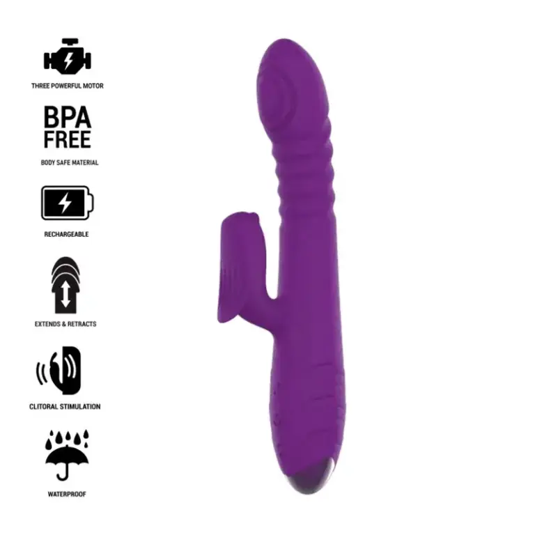 INTENSE - Iggy Vibrador Multifunción Recargable Up & Down con Estimulador de Clítoris Morado
