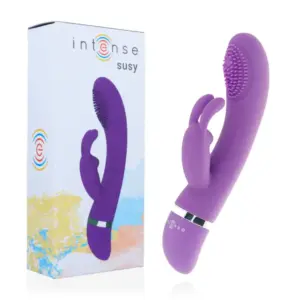 Intense - Vibrador rabbit oscilante de silicona lila