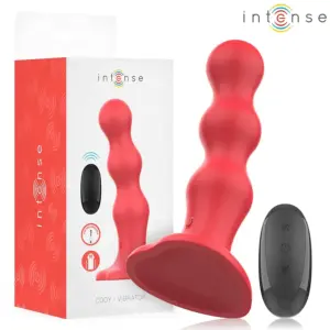 INTENSE - Vibrador CODY con Ventosa Rojo Control Remoto