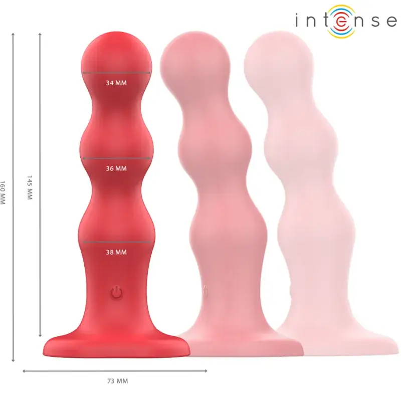 INTENSE - Vibrador CODY con Ventosa Rojo Control Remoto - Imagen 3