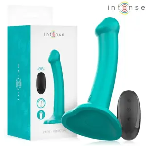 INTENSE - Vibrador KATIE con Ventosa y Control Remoto Azul Oscuro