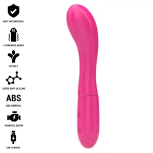 INTENSE - Vibrador Lisette Rosa de 19 cm con 10 Modos de Vibración
