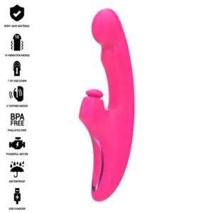 INTENSE - Vibrador multifunción 3 en 1 EMI de 13,5 cm en Rosa