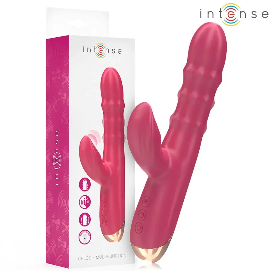 INTENSE - Vibrador multifunción 3 en 1 rojo para una experiencia única