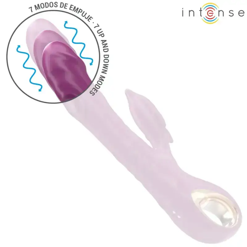 INTENSE - Vibrador multifunción con lengua estimuladora en forma de delfín morado - Imagen 4