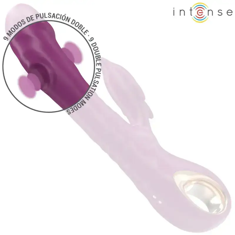 INTENSE - Vibrador multifunción con lengua estimuladora en forma de delfín morado - Imagen 5
