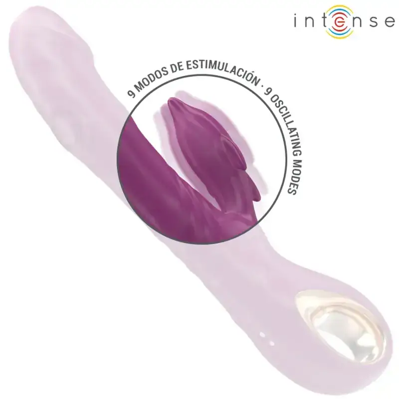 INTENSE - Vibrador multifunción con lengua estimuladora en forma de delfín morado - Imagen 6