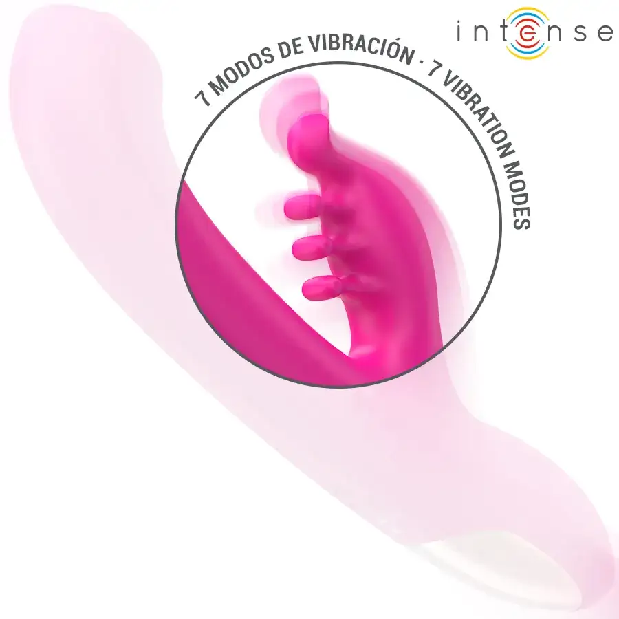 INTENSE - Vibrador multifunción rabbit rosa de 22.5 cm - Imagen 5
