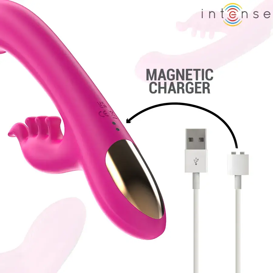 INTENSE - Vibrador multifunción rabbit rosa de 22.5 cm - Imagen 7