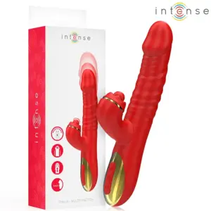 INTENSE - Vibrador multifuncional Thalia con estimulación en rojo
