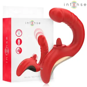 INTENSE - Vibrador y Estimulador en Forma de U Rojo Paulina