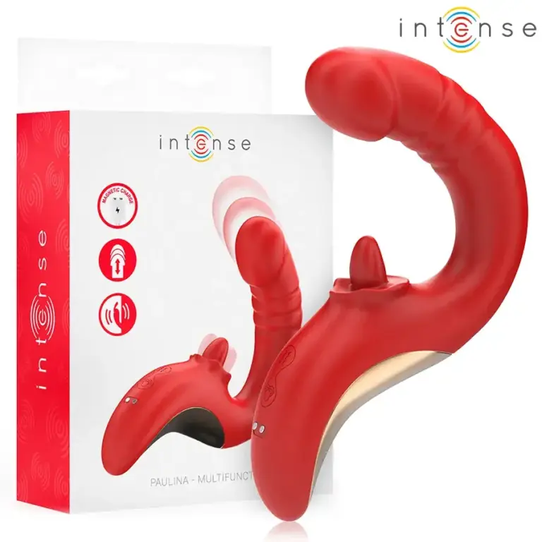 INTENSE - Vibrador y Estimulador en Forma de U Rojo Paulina