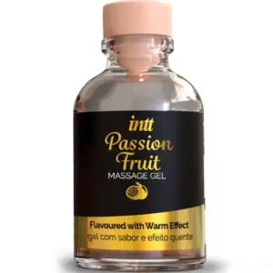 INTT Massage & Oral Sex - Gel de masaje sabor a fruta de la pasión efecto calor
