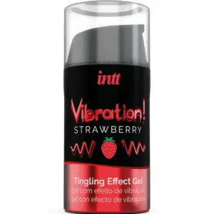 INTT - Potente Gel Estimulante Íntimo Vibrador Líquido Fresa 15 ML