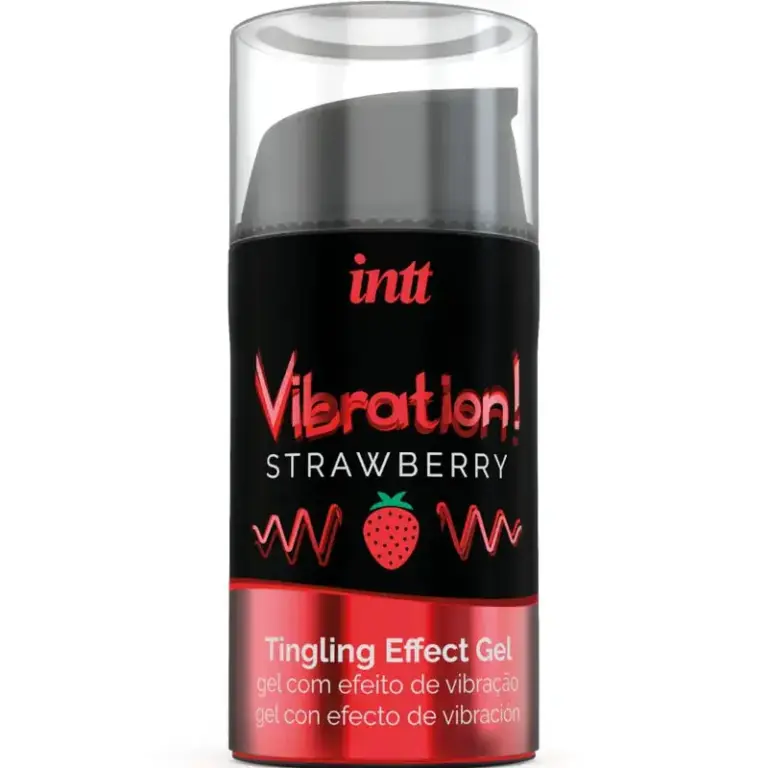 INTT - Potente Gel Estimulante Íntimo Vibrador Líquido Fresa 15 ML