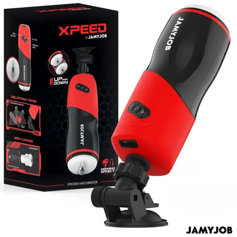JAMYJOB - XPEED Masturbador Vagina Automático con Sonido y 5 Modos de Empuje