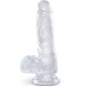 King Cock - Clear Pene Realístico con Testículos 13.5 cm Transparente