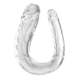 KING COCK - Dildo Doble Clear Double Trouble 44 cm