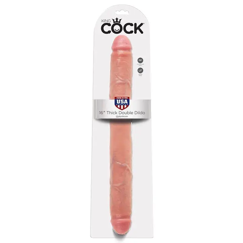 KING COCK - Dildo Doble Penetración Realista de 40.6 cm