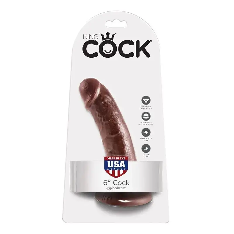 KING COCK - Dildo Marrón Realista de 15.2 cm - Imagen 2