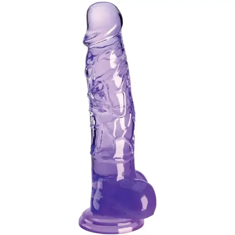 KING COCK - Pene realista morado de 16.5 cm para un placer excepcional