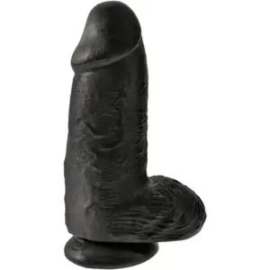 KING COCK - Pene Realístico Chubby 23 cm Negro