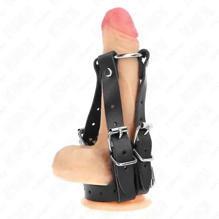 KINK - Anillo pene con múltiples correas ajustables para un placer único