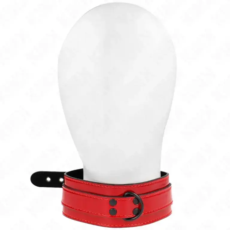 KINK - Collar Ajustable Rojo Vino 37.5-49.5 cm x 5 cm