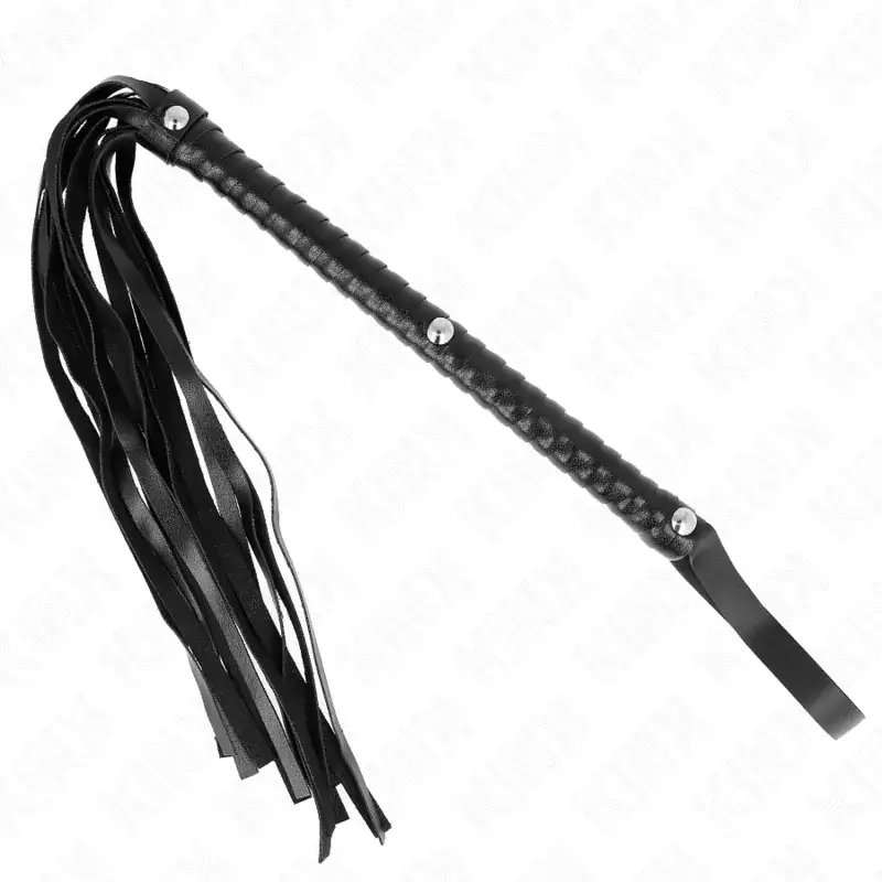 KINK - Látigo de Mango Largo 60 cm para BDSM y Placer Erótico - Imagen 2